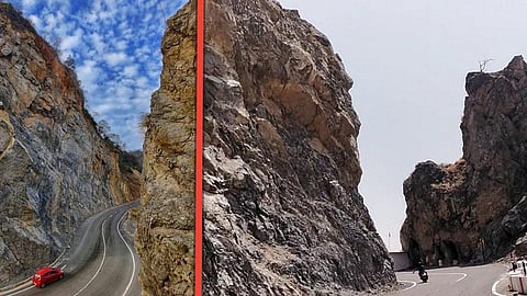 उत्तराखंड का बदरीनाथ हाईवे। ऑलवेदर रोड के नाम पर पहाड़ों को बेतरतीब तरीके से काटकर सड़क को बेहद खतरनाक रूप दे दिया गया है। फोटो त्रिलोचन भट्ट