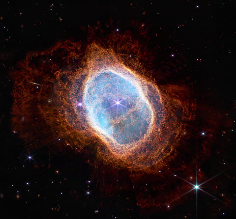 Near-infrared image of the Southern Ring Nebula made by the James Webb Space Telescope. Photo: NASA, ESA, CSA, STScI