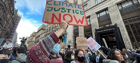Young climate activists take part in demonstrations at the COP26 Climate Conference in Glasgow, Scotland. (Photo: UN News)
