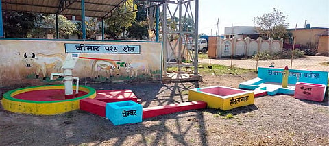 Community-level soak pit in Patora village (Photo: Gram Panchayat, Patora, Durg)