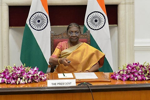 President Droupadi Murmu launched Pradhan Mantri TB Mukt Bharat Abhiyaan September 9, 2022. Photo: Twitter@rashtrapatibhvn