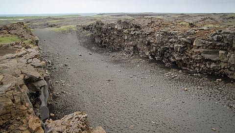 A photo showing a rift between the Eurasian and North American plates. Photo: iStock