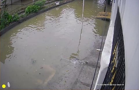 Urban flooding in Lucknow after heavy rains on September 16, 2022. Photo: @skp2707 / Twitter