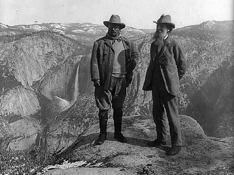 Naturalists like John Muir, the ‘Father of National Parks’ (right), promoted the idea of wilderness that should be preserved. The whole idea of ‘wilderness’, in the sense of a pristine nature, untouched by humans, is a colonial myth. Photo: Wikimedia Commons