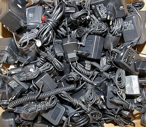 Small electronics and accessories like headphones and remotes are among top items hoarded by households. Photo: Wikimedia Commons