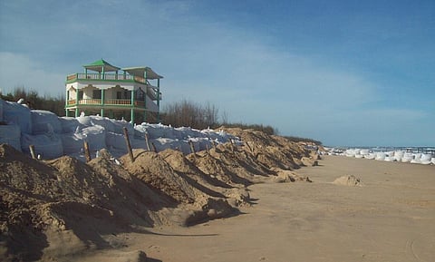 A seaside guesthouse at Siali village in Jagatsinghpur. Photo: Ashis Senapati