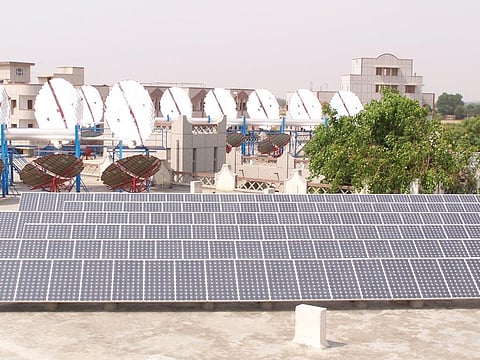 Almost 30% of India's installed power generation capacity is from RE sources, the report said. Photo: Wikimedia Commons