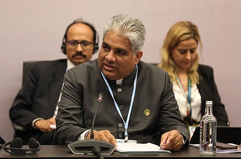 Environment Minister Bhupender Yadav said he would take a close look at the report. Photo: UNFCCC