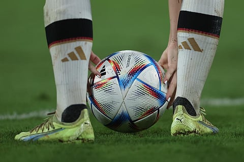 Every World Cup, Adidas introduces a new ball, and this year’s is called the Al Rihla. Photo: Joern Pollex / FIFA via Getty Images