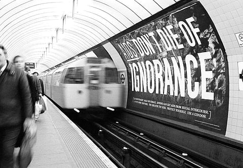 Fear-based public health messaging can both motivate and alienate at-risk groups. Photo: AP Photo/Gillian Allen