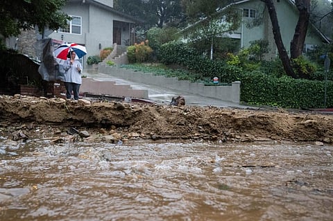 Atmospheric rivers over California’s wildfire burn scars raise fears of deadly mudslides