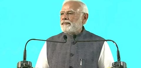 PM Narendra Modi speaking at the launch of the India Energy Week. Photo: @narendramodi / Twitter