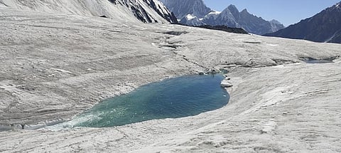 A glacial lake in the Baltoro glacier. The glacier is located in the Karakoram Range in Gilgit-Baltistan, Pakistan-Occupied Kashmir. Photo: iStock
