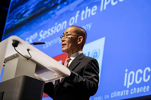 IPCC Chair Hoesung Lee at the opening of the Conference on March 13, 2023. Photo: @IPCC_CH / Twitter