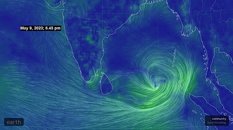 A deep depression in the Bay of Bengal. Source: earth.nullschool.net