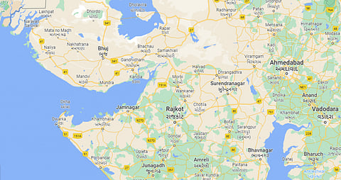 A map of Kutch in Gujarat showing Mandvi near the Pakistan border. Photo: Google