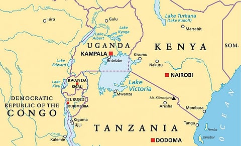 A map of Lake Victoria and the countries that border it. Map: iStock