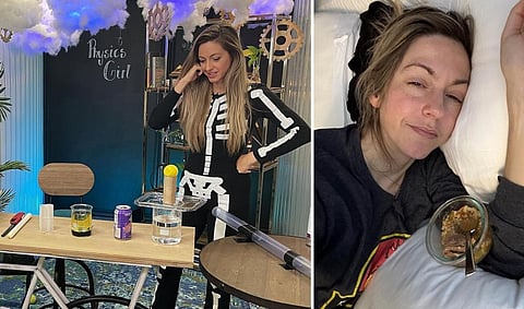 Youtuber Dianna Cowern explains physics phenomena on her channel Physics Girl. She has been has been battling the effects of long COVID for over a year. Photos: thephysicsgirl / Instagram
