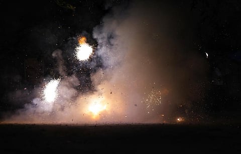 The concentration of PM 10 and PM 2.5 would further increase as the festival of Diwali approaches and smoke from firecrackers goes up into the air, creating a gas chamber, as happened during the festival celebrations in most of the years since 2016. File photo: Vikas Choudhary / CSE