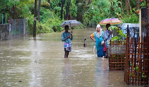 Photograph of a flooded area in Kanniyakumari shared by @Manothangaraj, Tamil Nadu's Minister for Milk & Dairy Development, from his X handle on December 17, 2023