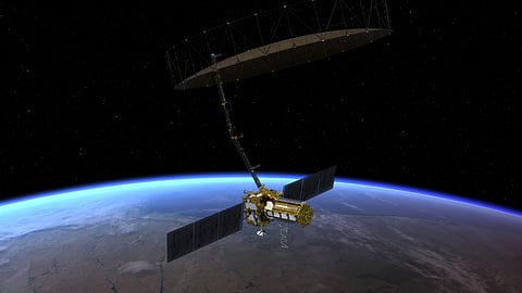 An artist's rendition of the two-radar satellite Nisar. Source: NASA / JPL-Caltech