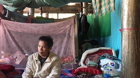 मणिपुर में विस्थापित परिवार। फोटो: रमेश शर्मा