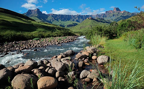 The Tugela river in the Drakensberg Mountains, South Africa.