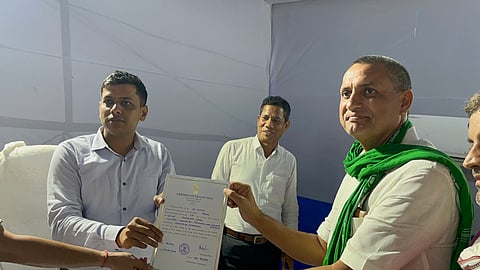 RJD candidate Sudhakar Singh (Right) is widely recognised for his advocacy of farmers’ rights.