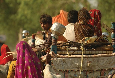 Climate change is a prominent cause of forced migration and is predicted to contribute to dramatic increases in the displacement of vulnerable people and other species over the coming decades. Photo: Agnimirh Basu / CSE