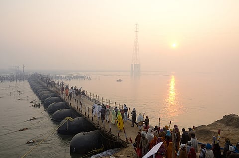 Pilgrims at the 2013 Mahakumbh in Prayagraj