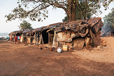 A slum in Goa.