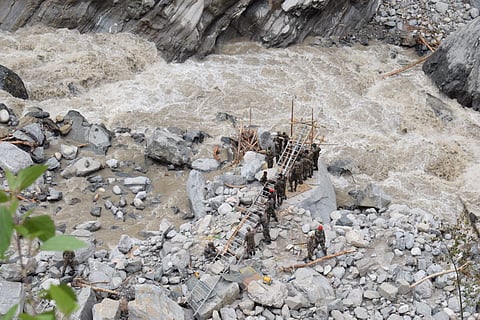 Rescue operation is being conducted on the Mandakini river.
