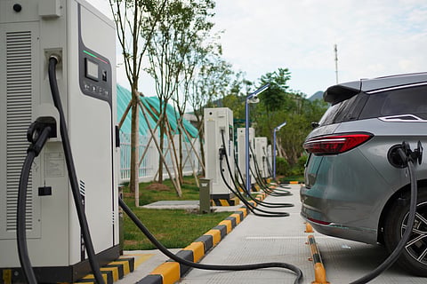 Car being charged