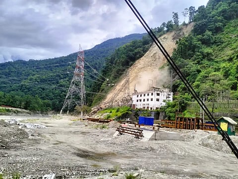 Sikkim: NHPC building, 6 homes damaged in landslide at Teesta Dam