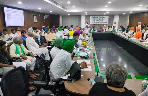 The one-day farmers meet in Chandigarh.