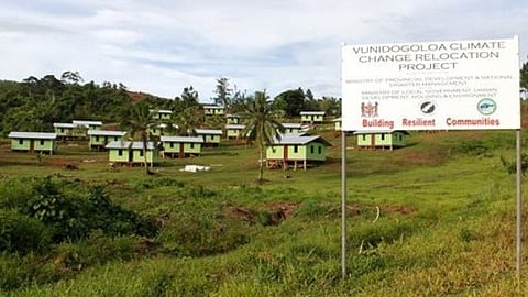 Vunidogoloa village, in Fiji, was relocated to higher ground in 2014 due to encroaching sea levels.