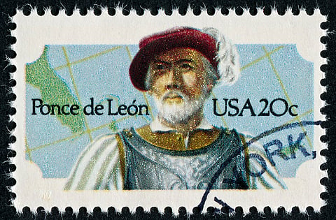 A US stamp issued in honour of Juan Ponce de Leon