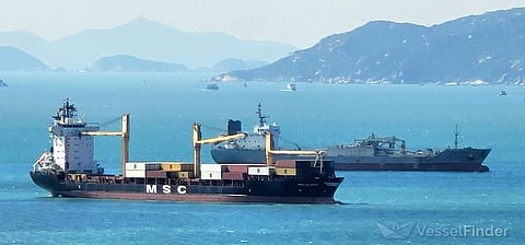 Container ship MSC ELSA3 was carrying hazardous substances like calcium carbide.