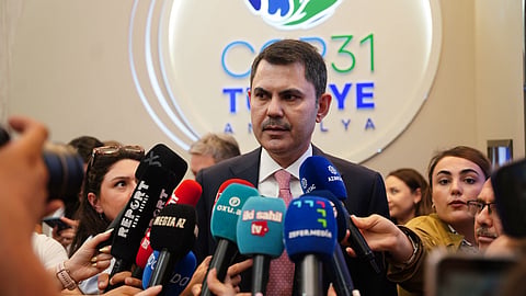 Türkiye’s environment minister and COP31 President-Designate Murat Kurum at the Copenhagen Climate Ministers’ Meeting.