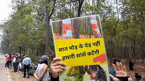 Residents, activists converge on ‘Saat Mod’ in Dehradun, as authorities prepare to fell 4,369 trees