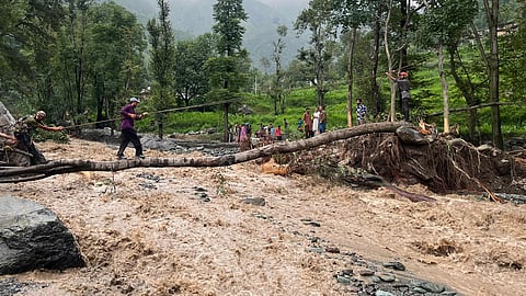 Indian Army personnel lead rescue efforts in Dara Sangla, the worst-affected locality, where multiple bodies have been recovered and trapped residents rescued.