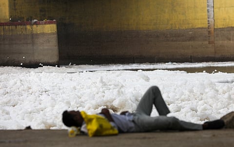 Why does the Yamuna froth in Delhi?