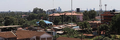 The Nairobi skyline in the background seen from Gachie in neighbouring Kiambu county.