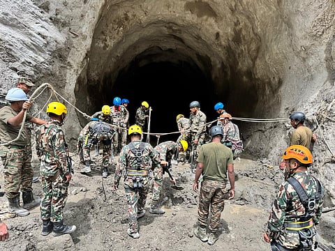 An Indian tunnel rescue team continued rescue operations in Chilime, in coordination with the Nepali Army.