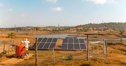 One of the 10 solar pumps across Tulyachapada.