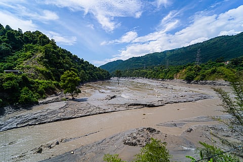The Bhotekoshi flood caused extensive damage to low-lying areas along the river in Nuwakot, Nepal, on August 26, 2026.