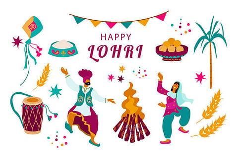 पंजाब की लोक कथाओं के अनुसार, लोहड़ी पर जलाई जाने वाली अलाव की लपटें लोगों के संदेश और प्रार्थनाएं सूर्य देवता तक पहुंचाती हैं, जो धरती को गर्मी प्रदान करते हैं और फसलों को बढ़ने में मदद करते हैं।
