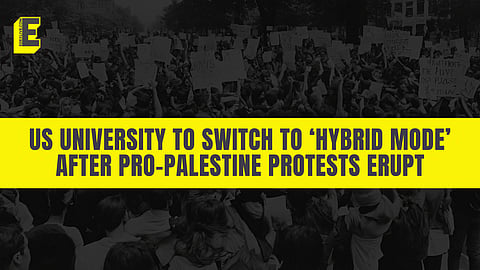 Students protest against the Israel-Hamas war