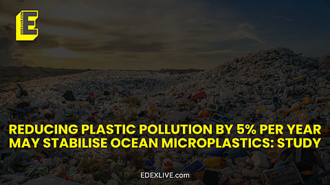 The results showed that a reduction in plastic pollution by more than 5 per cent each year will stabilise