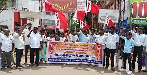 Visuals from protest